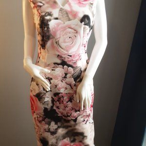 Calvin Klein Floral Scuba Sheath Dress